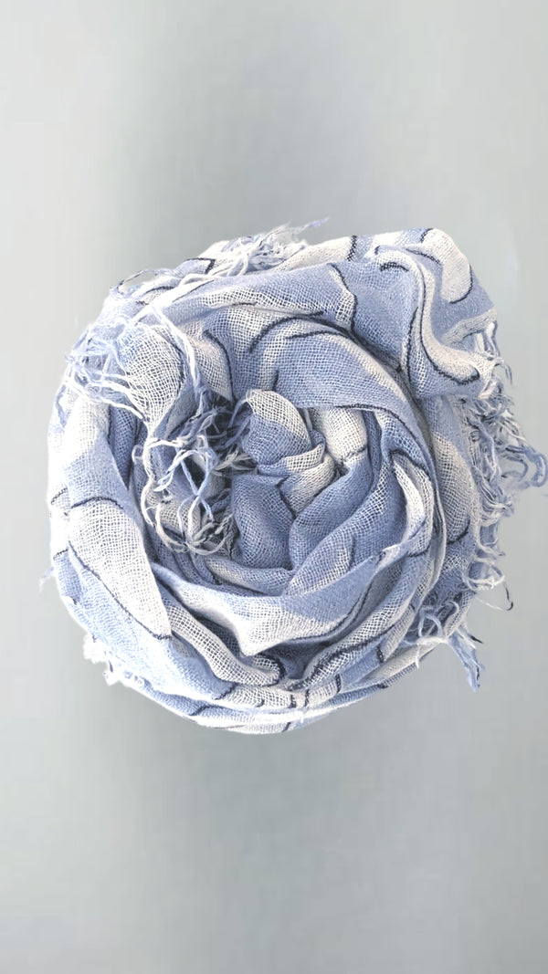 Artic Ice Leaves Scarf