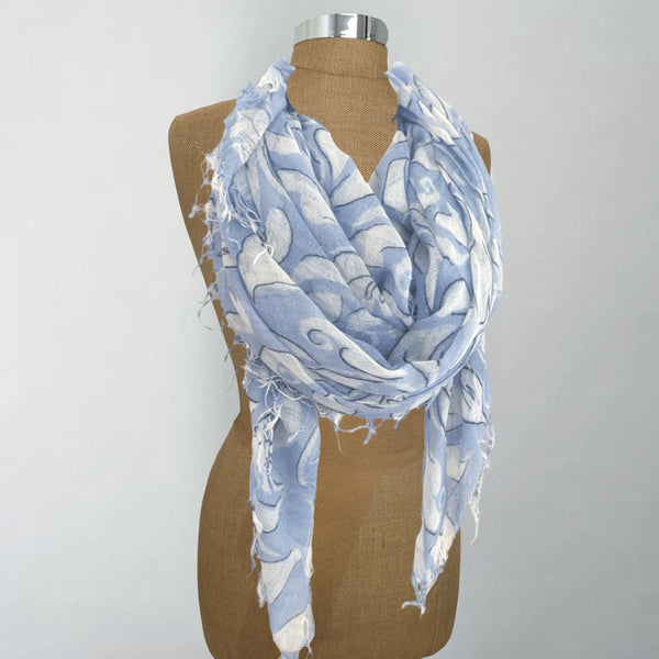 Artic Ice Leaves Scarf