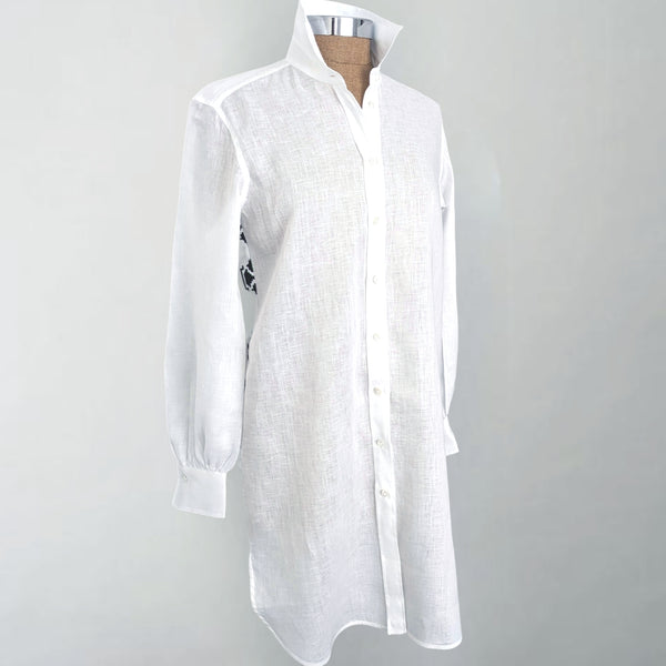 White Linen Silk Tunic