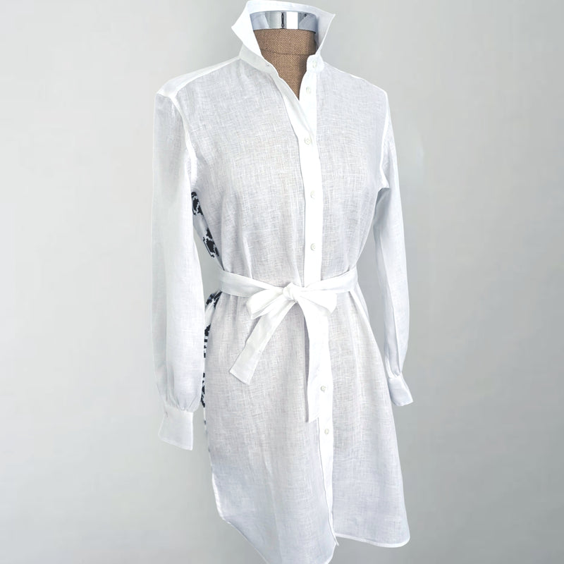 White Linen Silk Tunic