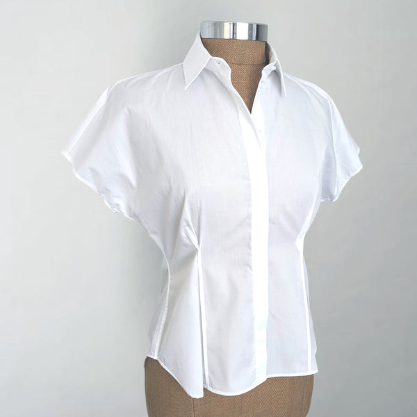 Madison Fitted White Short Sleeve Shirt