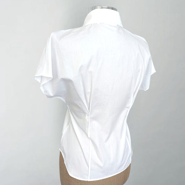 Madison Fitted White Short Sleeve Shirt