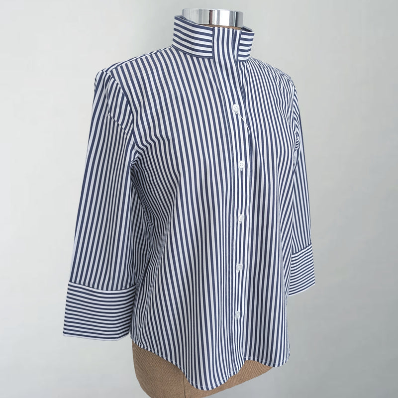 Greta Indigo Stripe Shirt