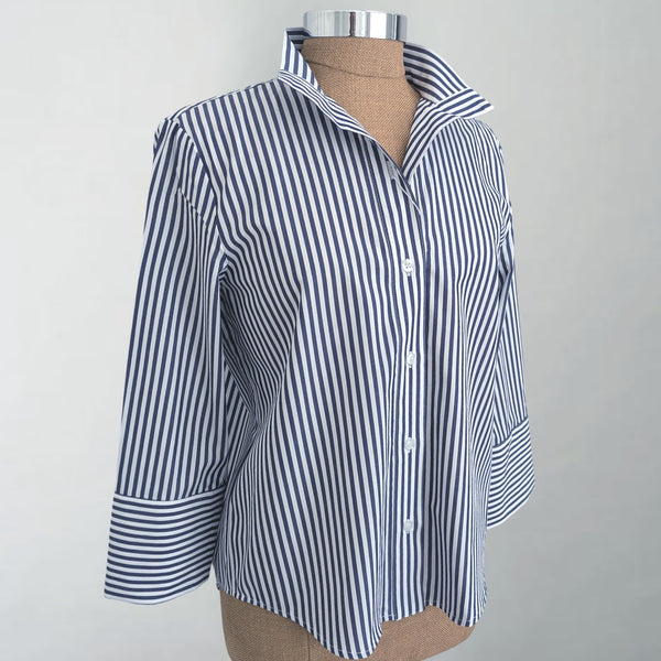 Greta Indigo Stripe Shirt