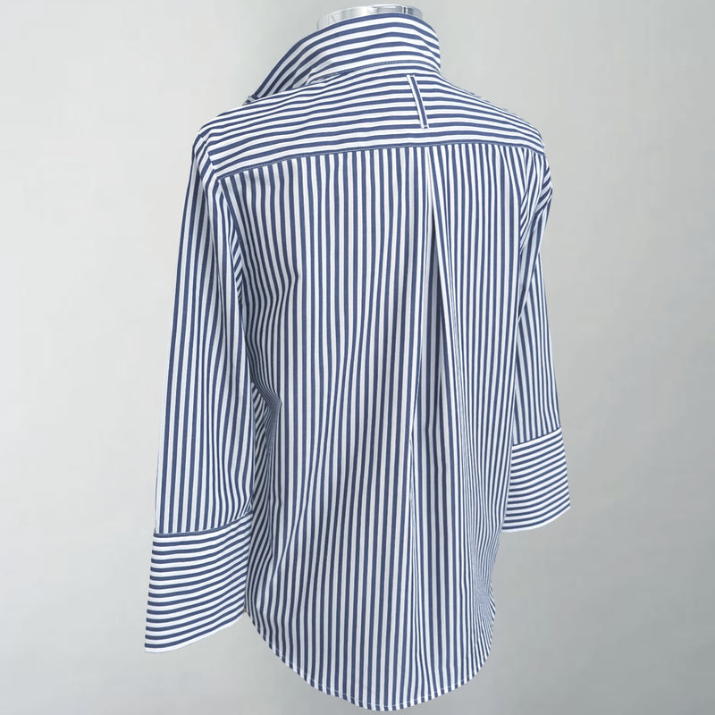 Greta Indigo Stripe Shirt