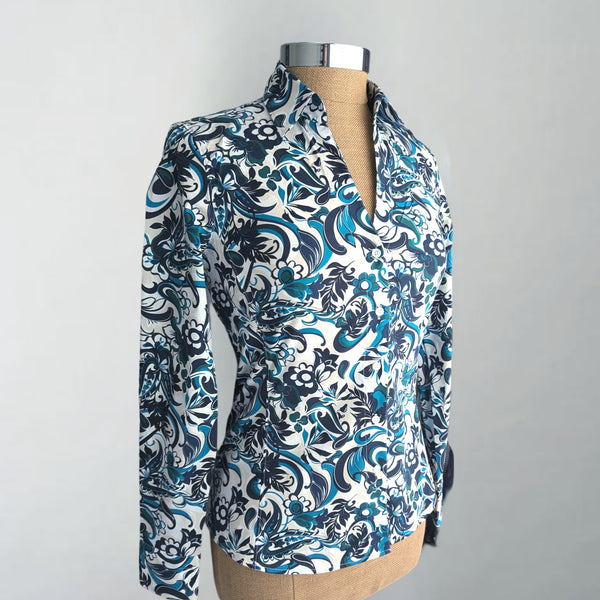 Fitted Floral Print Shirt