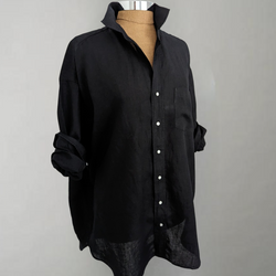 Mackenzie Black Linen Shirt