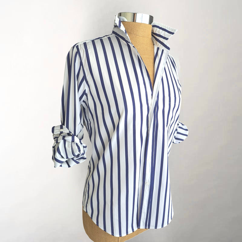 Barry Wide Navy Stripe Shirt