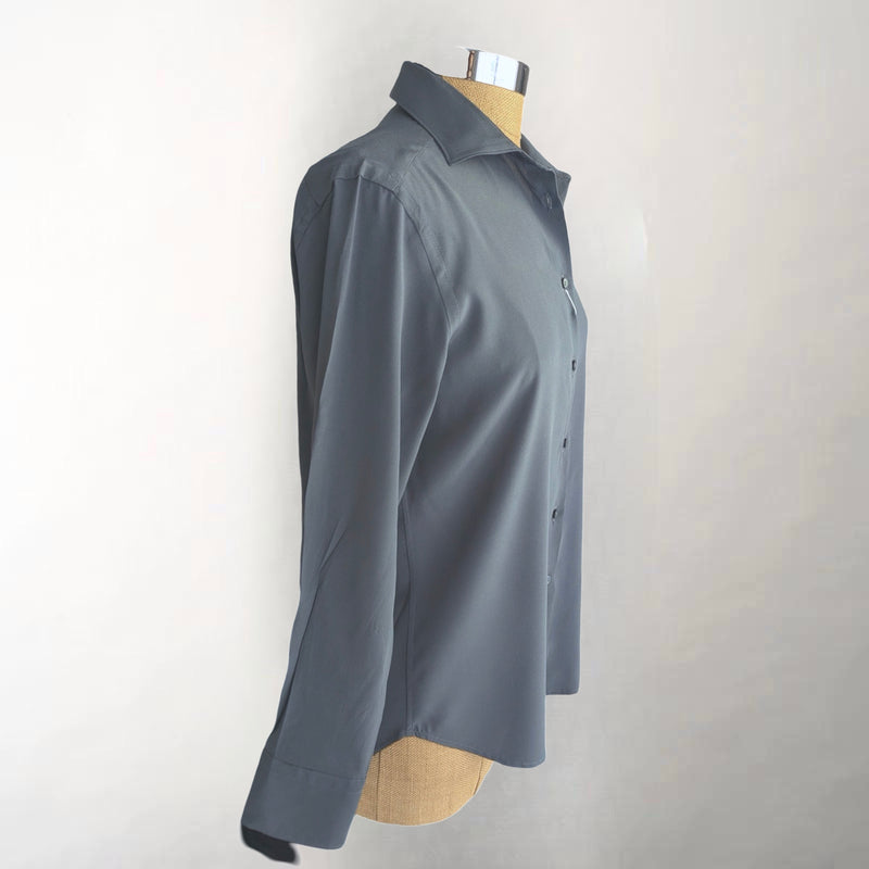 Dark Gray Silk Stretch Shirt