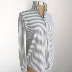 Gray Stripe Stretch Shirt