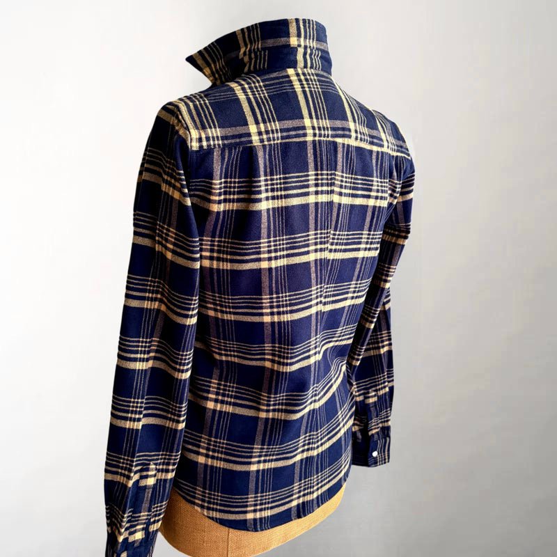 Barry Navy & Brown Plaid Flannel