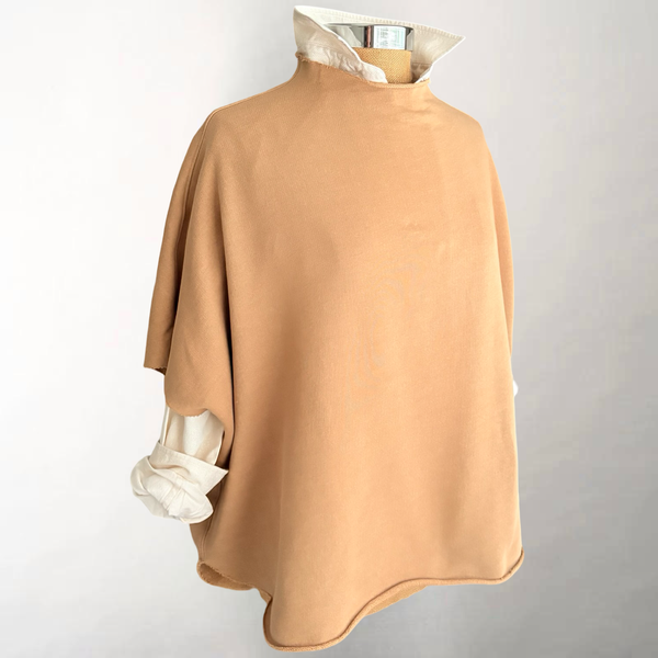 Audrey Funnel Neck Capelet Camel