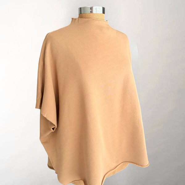 Audrey Funnel Neck Capelet Camel