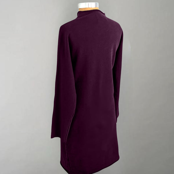 Izzie Burgundy Funnel Neck Dress