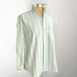 Shirley Wide Sage Stripe Oxford