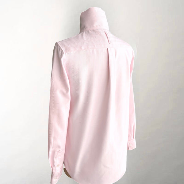 Ginna Light Pink Tailored Herringbone Shirt