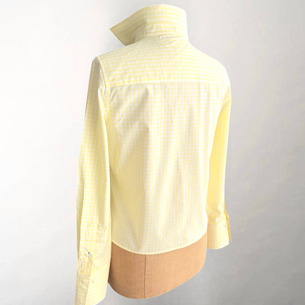 The Crop Yellow Check Shirt