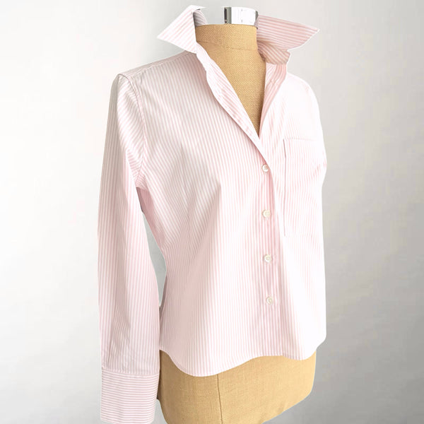 The Crop Tea Rose Stripe Shirt