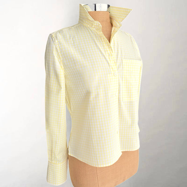 The Crop Yellow Check Shirt