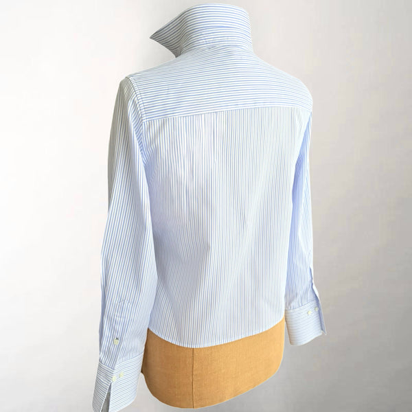 The Crop Quattro Blue Stripe Shirt