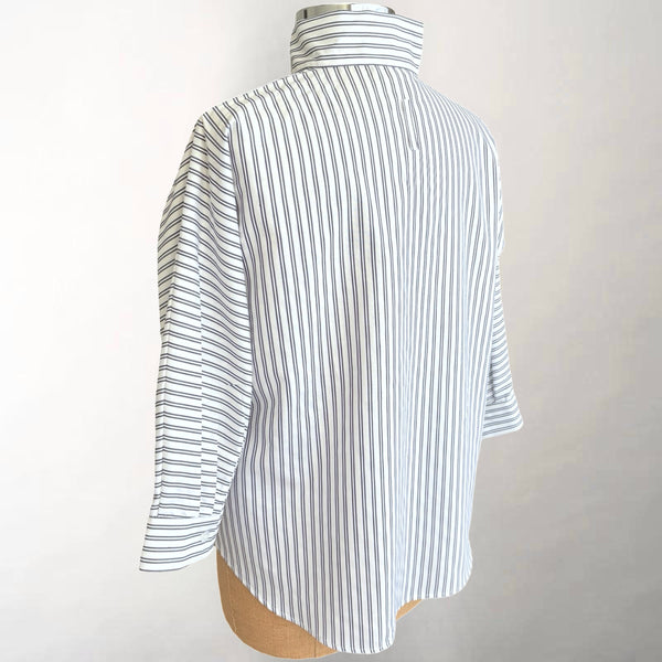 Avi Navy Double Stripe Shirt