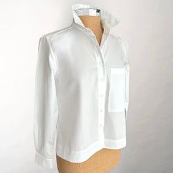 Julia White Pleated Back Shirt