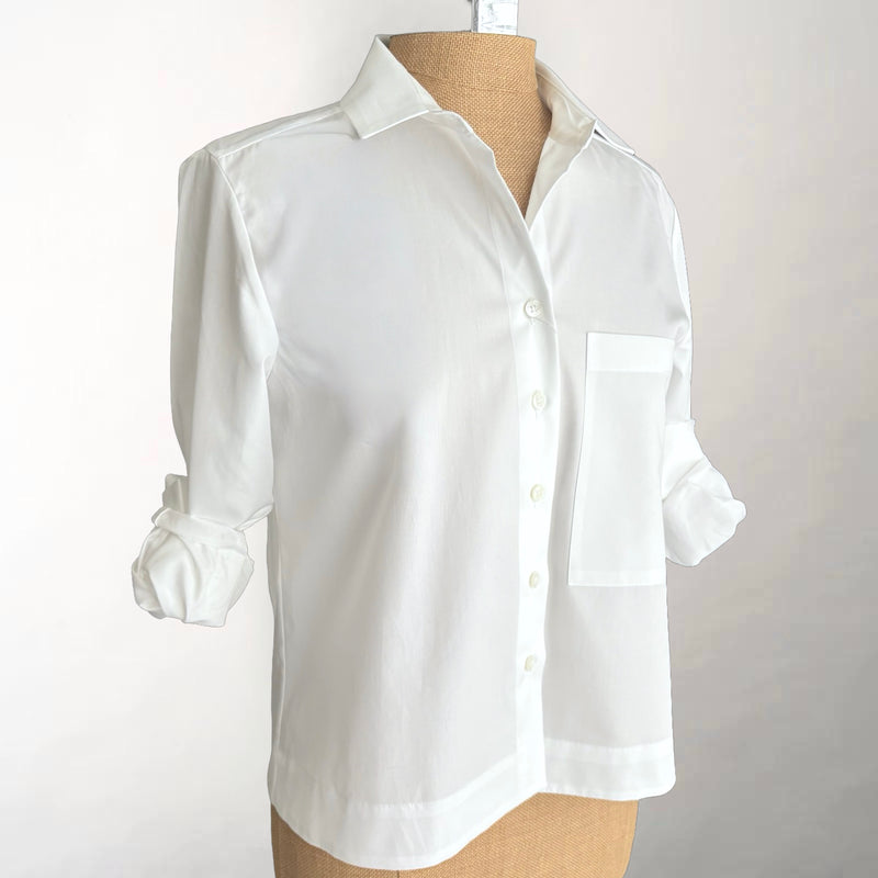 Julia White Pleated Back Shirt