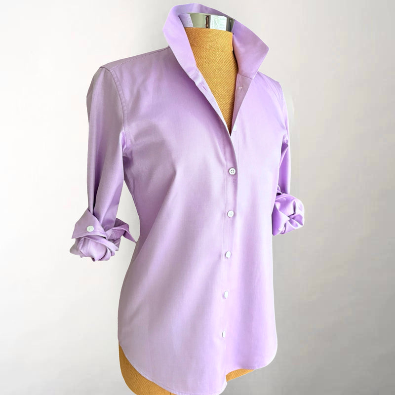 Ginna Tailored Soft Twill Violet Shirt