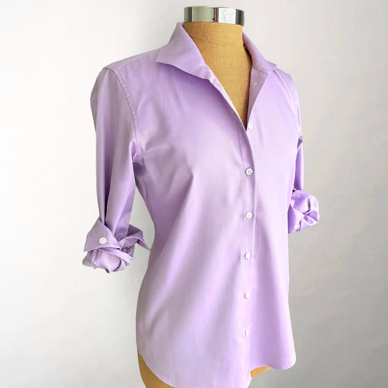 Ginna Tailored Soft Twill Violet Shirt