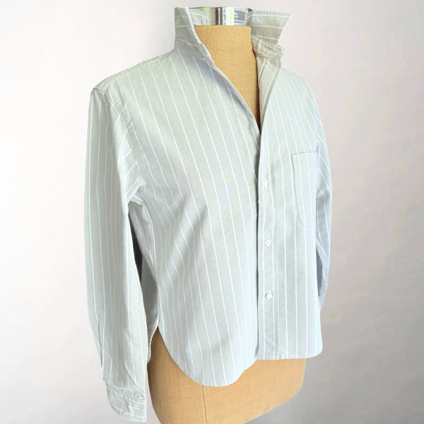 Silvio Green Stripe Brushed Oxford
