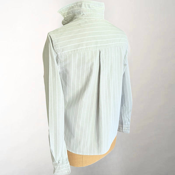 Silvio Green Stripe Brushed Oxford