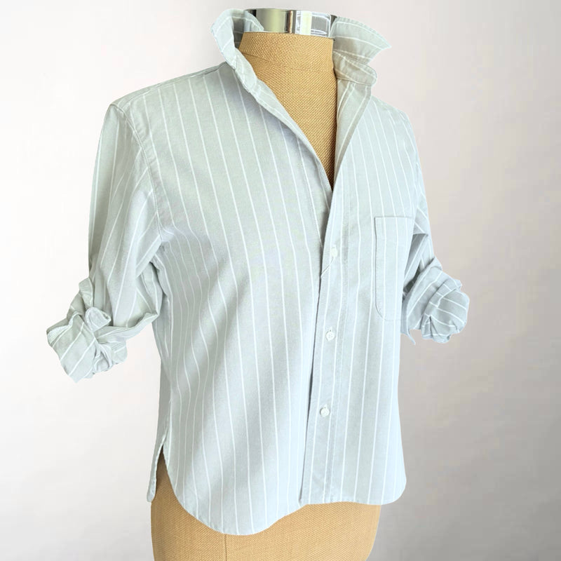 Silvio Green Stripe Brushed Oxford