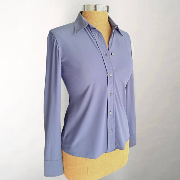 Slate Blue Slim Stretch Shirt