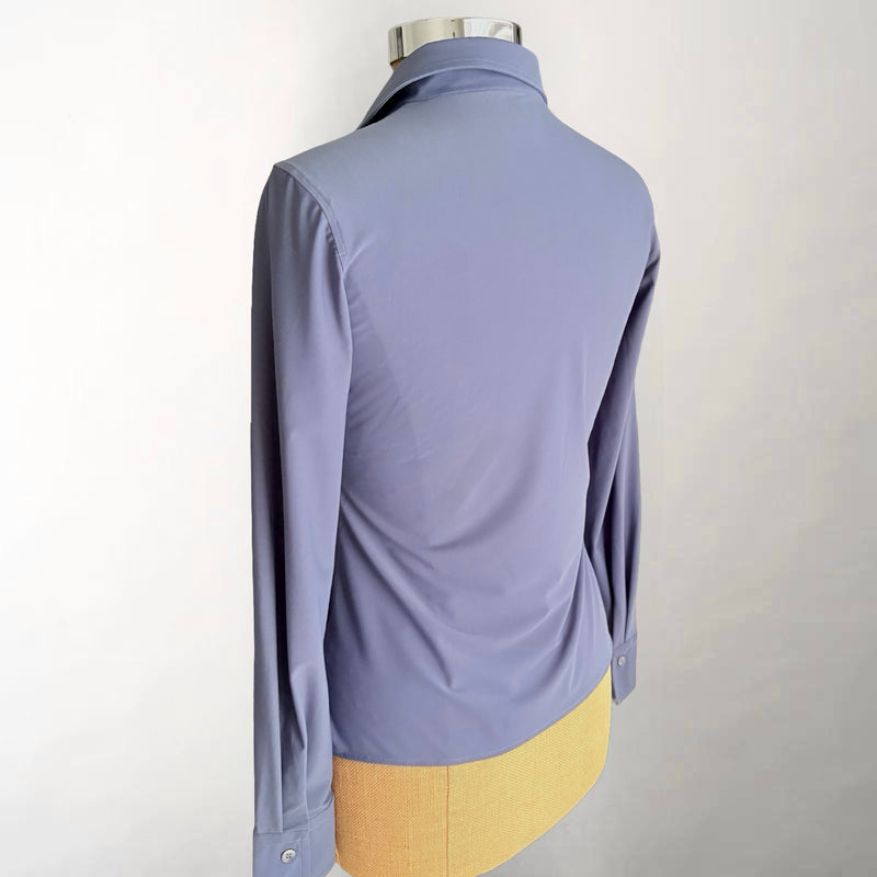 Slate Blue Slim Stretch Shirt