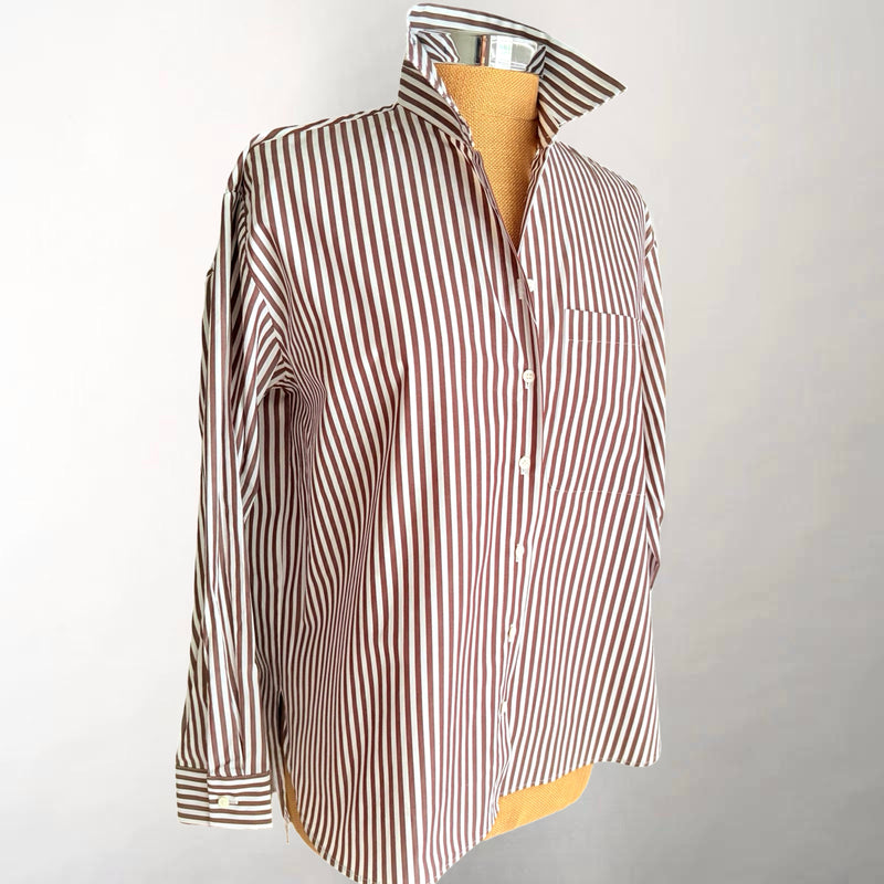 Striped Sophie Shirt with Silk Back