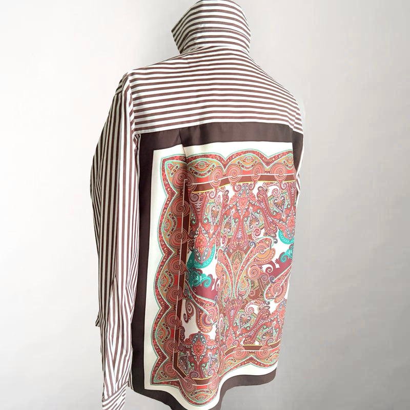Striped Sophie Shirt with Silk Back