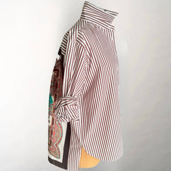 Striped Sophie Shirt with Silk Back
