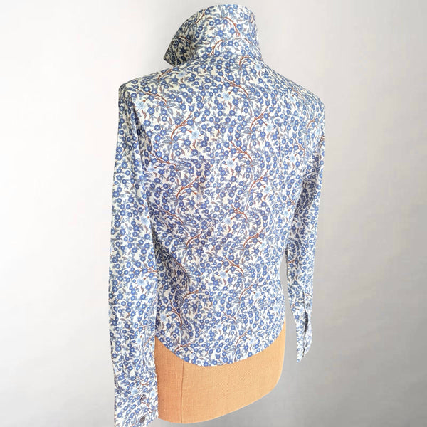Edie Fitted Empress Blue Floral