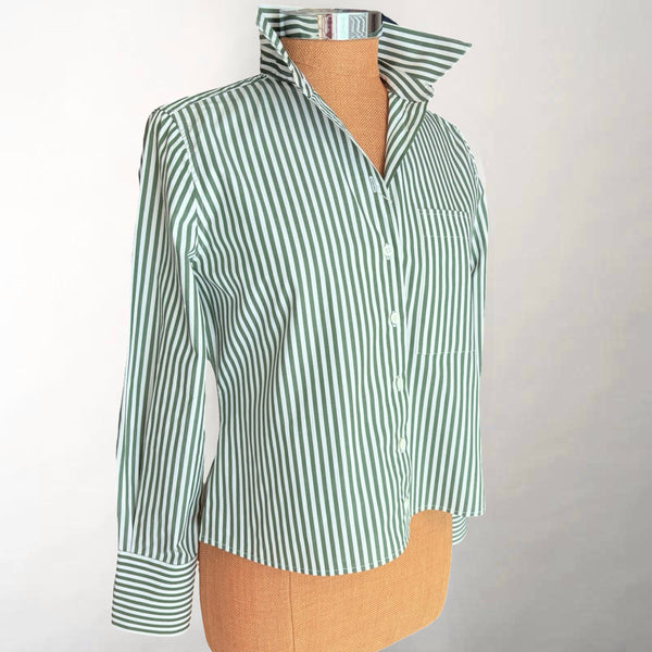 The Crop Evergreen Stripe Shirt