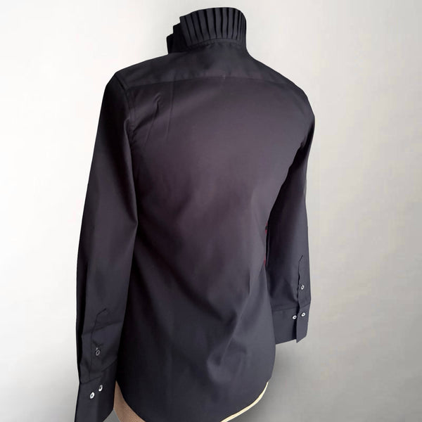 The Pleated League Black Pinpoint