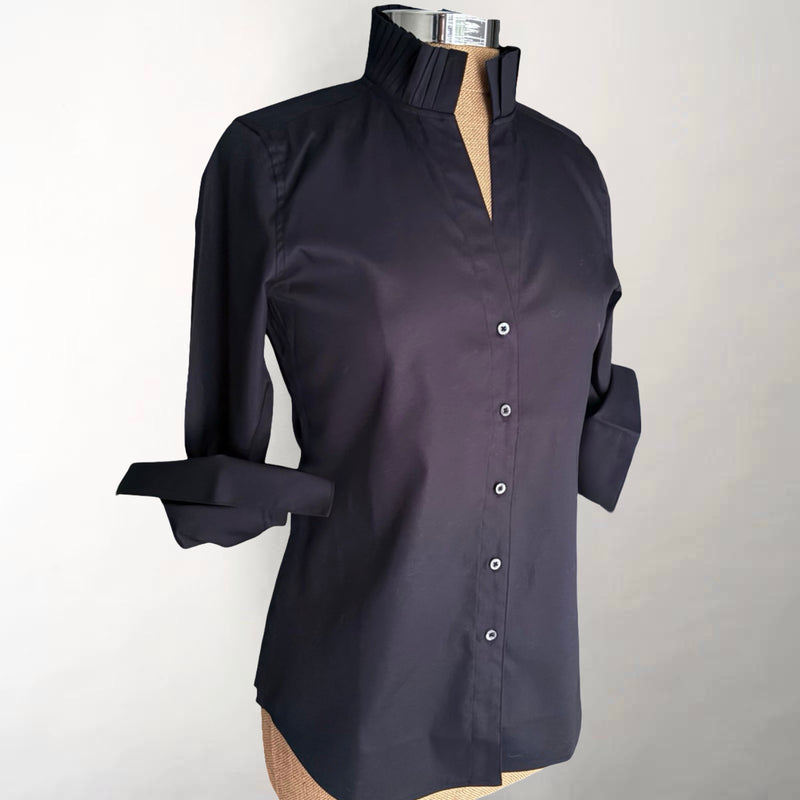 The Pleated League Black Pinpoint