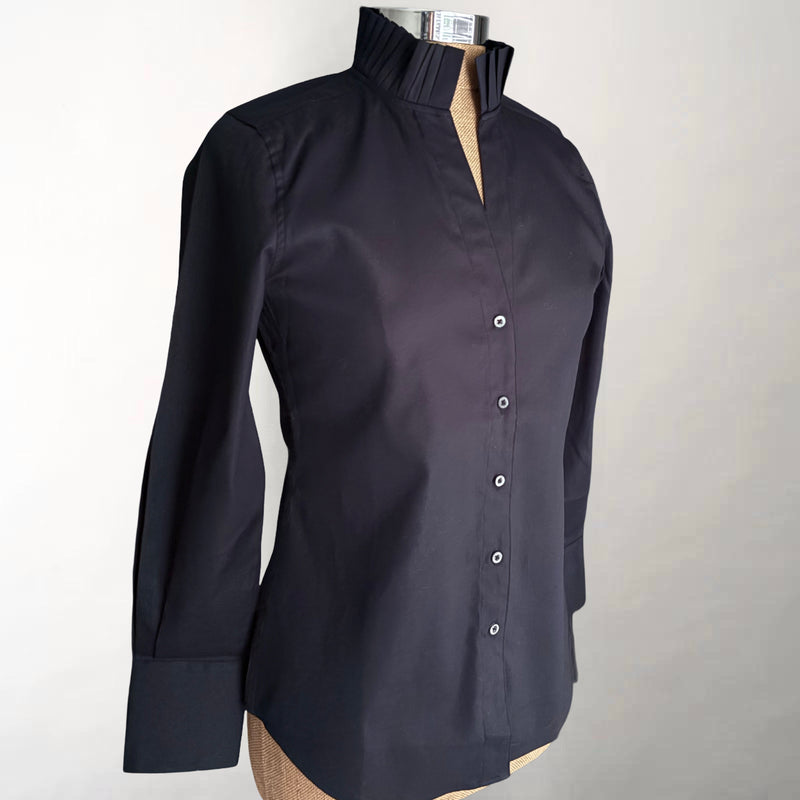 The Pleated League Black Pinpoint