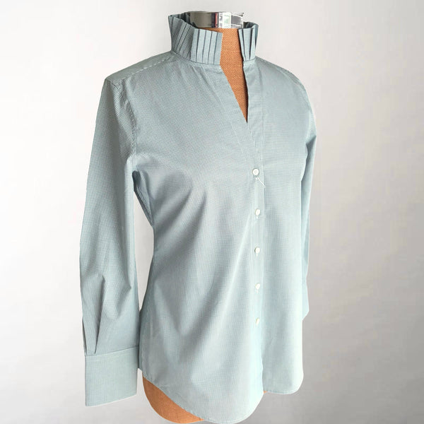 The Pleated League Sage Check