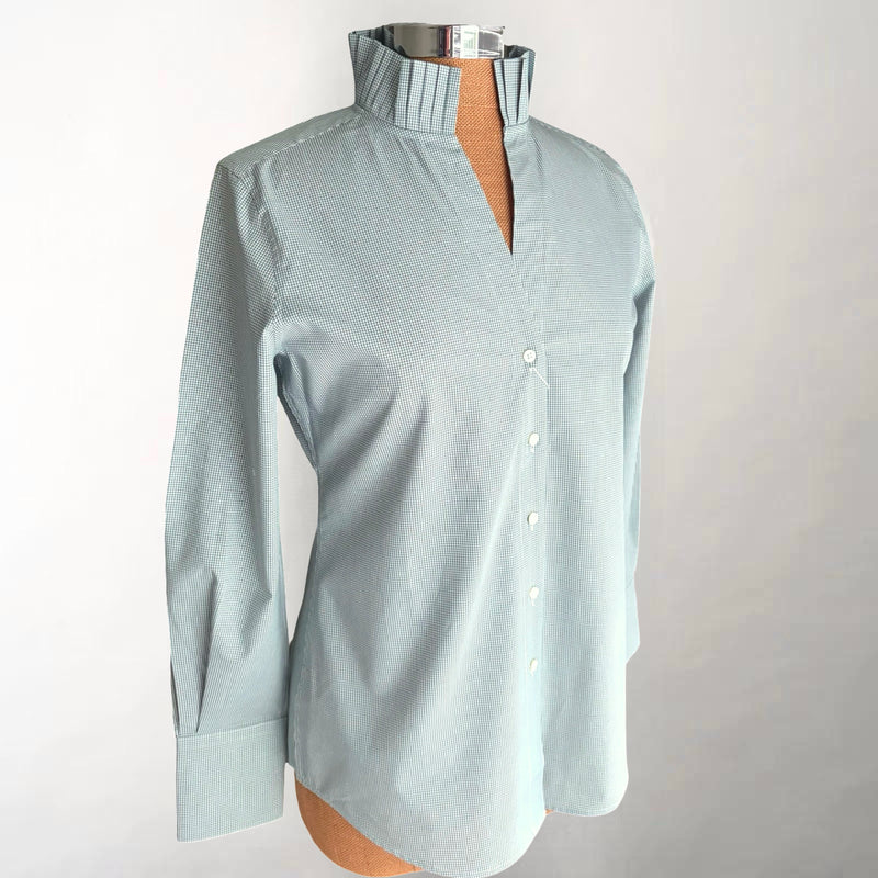 The Pleated League Sage Check