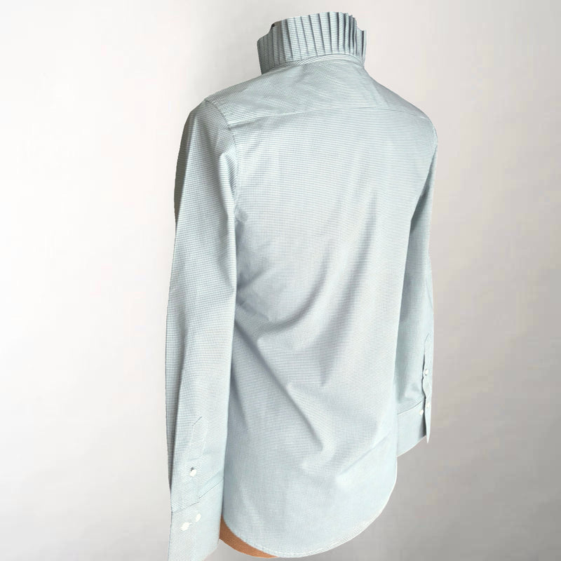 The Pleated League Sage Check
