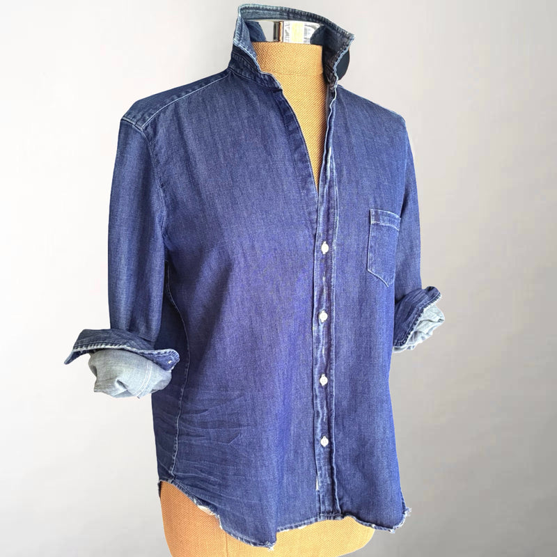 Eileen Vintage Dark Wash Denim Shirt