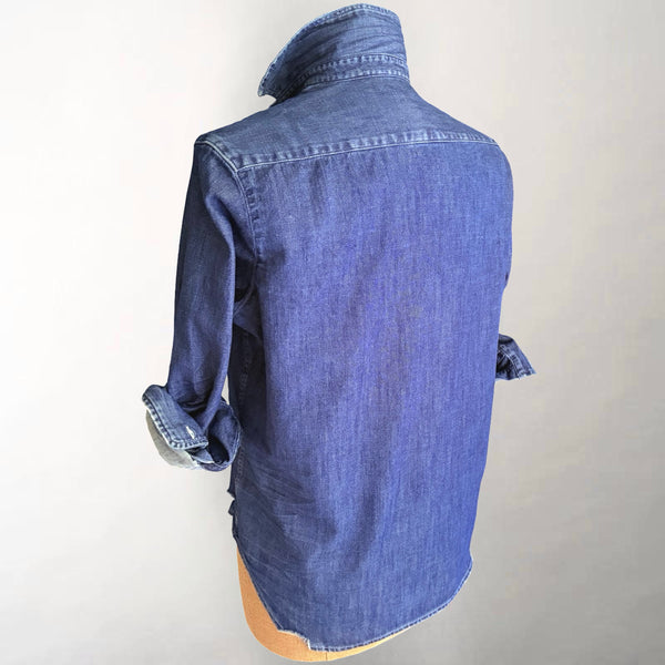 Eileen Vintage Dark Wash Denim Shirt