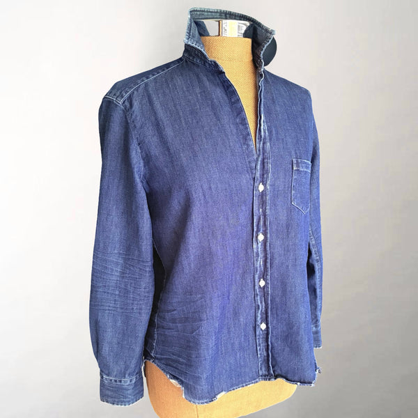 Eileen Vintage Dark Wash Denim Shirt