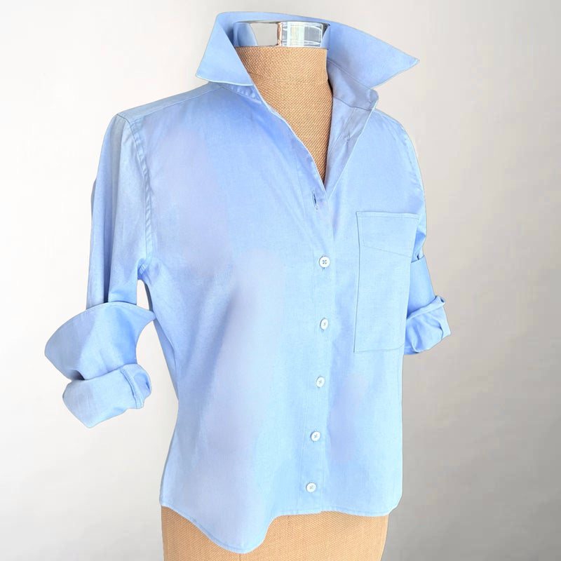 The Crop Blue Oxford