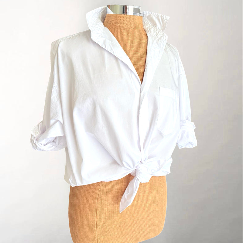 Shirley White Poplin